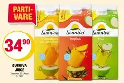 Coop Extra SUNNIVA JUICE, NOK 34.9 tilbud