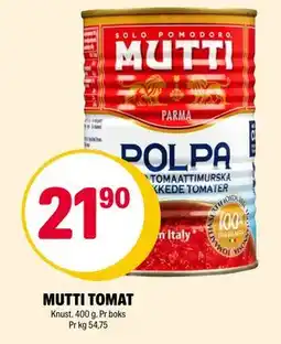 Coop Extra MUTTI TOMAT, NOK 21.9 tilbud