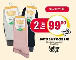 Coop Extra SOFTER DAYS SOCKS 2 PK, NOK 99 tilbud