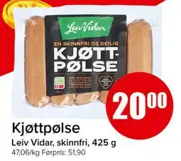Spar Kjøttpølse, NOK 20 tilbud