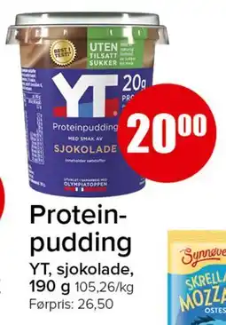 Spar Proteinpudding, NOK 20 tilbud