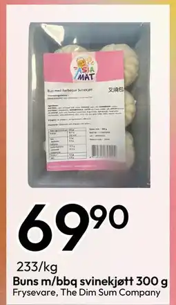 Gigaboks Buns m/bbq svinekjøtt 300 g, NOK 69.9 tilbud