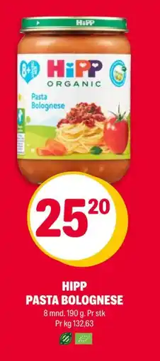 Coop Extra HIPP PASTA BOLOGNESE, NOK 25.2 tilbud