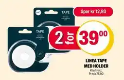 Coop Extra LINEA TAPE MED HOLDER, NOK 39 tilbud