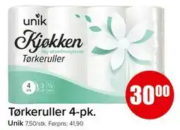 Spar Kjøkken Tørkeruller 4-pk., NOK 30 tilbud