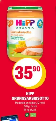 Coop Extra HIPP GRØNNSAKSRISOTTO, NOK 35.9 tilbud