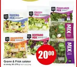 Spar Grønn & Frisk salater, NOK 20 tilbud