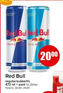 Spar Red Bull, NOK 20 tilbud