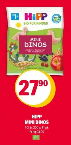 Coop Extra HIPP MINI DINOS, NOK 27.9 tilbud