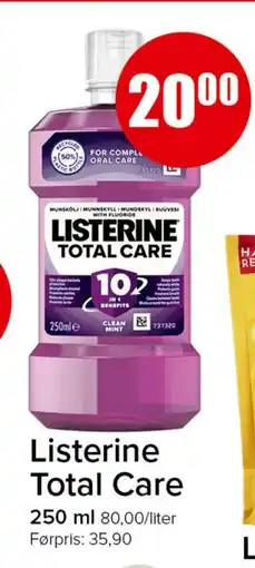 Spar Listerine Total Care, NOK 20 tilbud