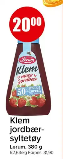 Spar Klem jordbær-syltetøy, NOK 20 tilbud