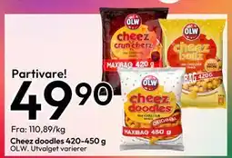 Gigaboks Cheez doodles 420-450 g, NOK 49.9 tilbud