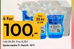 Gigaboks Spylervæske 3 l. Ned til -15°C, NOK 25 tilbud