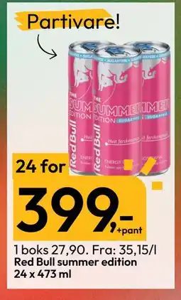 Gigaboks Red Bull summer edition, NOK 399 tilbud