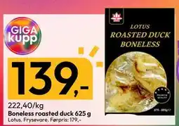 Gigaboks Boneless roasted duck 625 g, NOK 139 tilbud