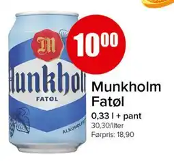 Spar Munkholm Fatøl, NOK 10 tilbud
