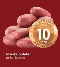 Meny Norske poteter, NOK 10 tilbud