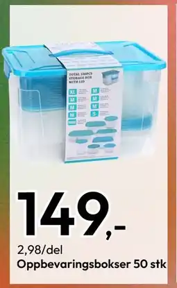 Gigaboks Oppbevaringsbokser 50 stk., NOK 149 tilbud