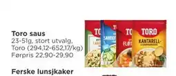 Meny Toro saus, NOK 15 tilbud