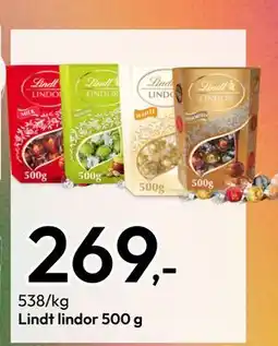 Gigaboks Lindt lindor 500 g, NOK 269 tilbud