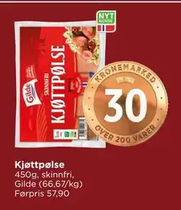 Meny Kjøttpølse, NOK 30 tilbud