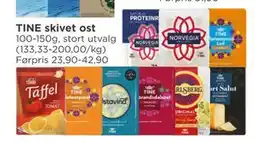 Meny TINE skivet ost, NOK 20 tilbud