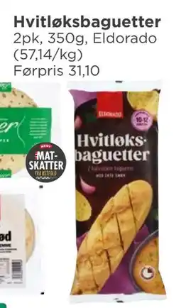 Meny Hvitløksbaguetter, NOK 20 tilbud