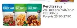 Meny Ferdig saus, NOK 20 tilbud