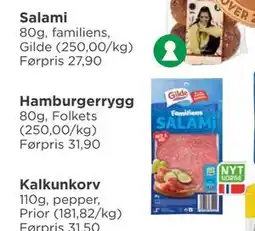 Meny Salami, NOK 20 tilbud