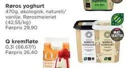Meny Røros yoghurt, NOK 20 tilbud