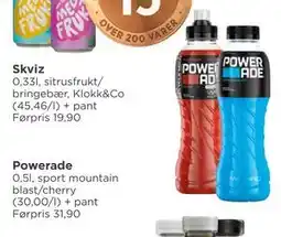 Meny Powerade, NOK 15 tilbud
