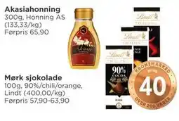 Meny Mørk sjokolade, NOK 40 tilbud