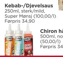 Meny Kebab-/Djevelsaus, NOK 25 tilbud