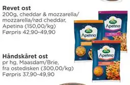 Meny Revet ost, NOK 30 tilbud