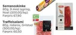 Meny Serranoskinke, NOK 40 tilbud