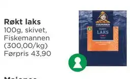 Meny Røkt laks, NOK 30 tilbud