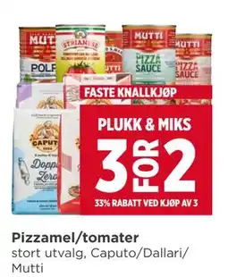Meny Pizzamel/tomater tilbud