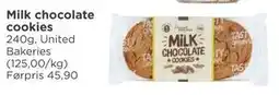 Meny Milk chocolate cookies, NOK 30 tilbud