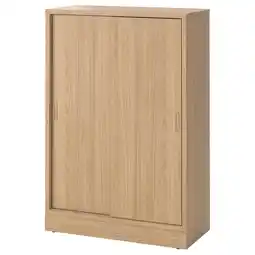 IKEA Tonstad Skap med skyvedører, eikefiner, 82x37x120 cm tilbud