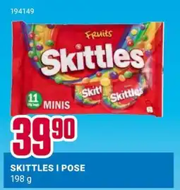 Europris SKITTLES I POSE, NOK 39.9 tilbud