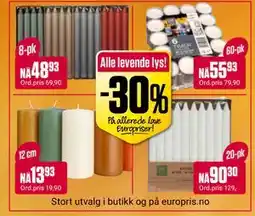 Europris Alle levende lys! tilbud