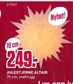 Europris JULESTJERNE ALTAIR, NOK 249 tilbud