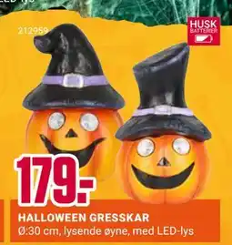 Europris HALLOWEEN GRESSKAR, NOK 179 tilbud