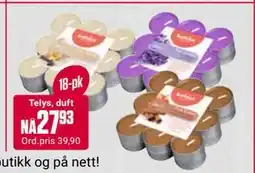 Europris Telys, duft, NOK 27.93 tilbud