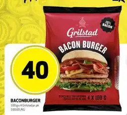 Bunnpris BACONBURGER, NOK 40 tilbud