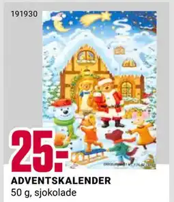Europris ADVENTSKALENDER, NOK 25 tilbud