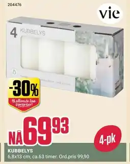 Europris KUBBELYS, NOK 69.93 tilbud