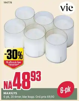 Europris MAXILYS, NOK 48.93 tilbud