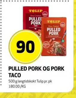 Bunnpris PULLED PORK OG PORK TACO, NOK 90 tilbud
