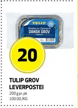 Bunnpris TULIP GROV LEVERPOSTEI, NOK 20 tilbud